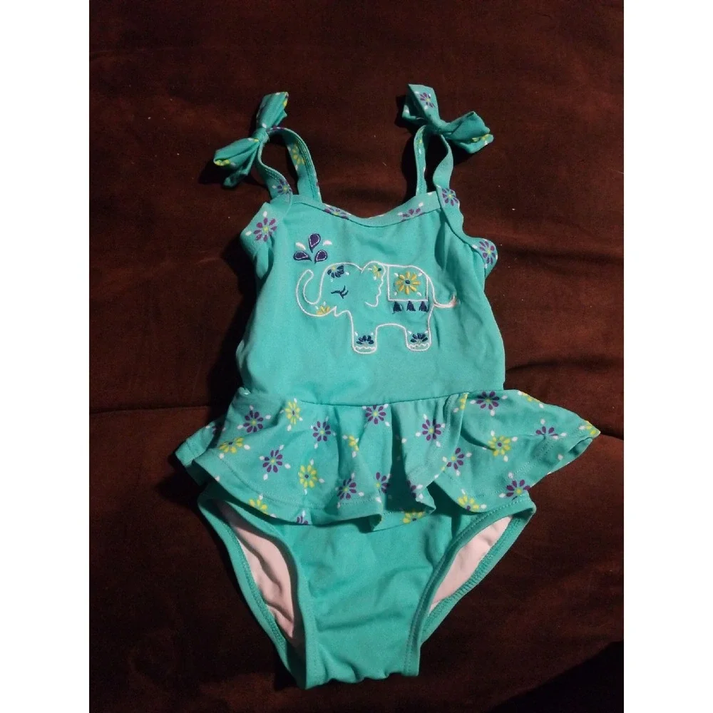 Gymboree 12 18 months elephant swim‎ suit bathing safari smiles